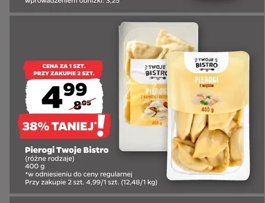 Pierogi z kapustą i grzybami Twoje Bistro promocja w Netto
