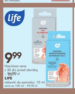 Odżywka skoncentrowana do paznokci 10 w 1 Life promocja w Super-Pharm