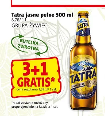 Piwo Tatra Jasne Pełne promocja w Prim Market