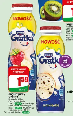 Jogurt pitny Danone Gratka Stracciatella promocja w Dino