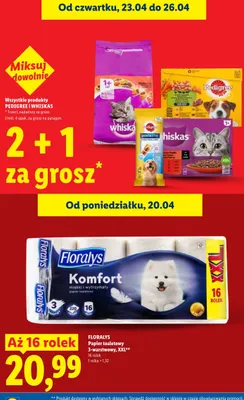 Papier toaletowy florays komfort 3-warstwowy xxl promocja w Lidl