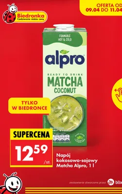 Napój kokosowo-sojowy Matcha promocja w Biedronka