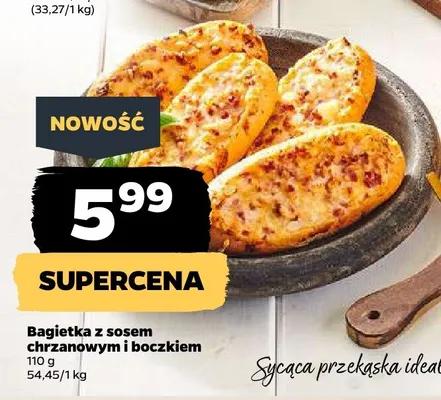 Bagietka z sosem chrzanowym i boczkiem promocja w Netto
