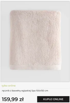 Ręcznik z bawełny egipskiej Spa Home&You 100x150 cm promocja w home&you