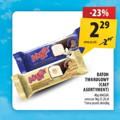 Baton twarogowy Magija z mlekiem skondensowanym promocja w Arhelan