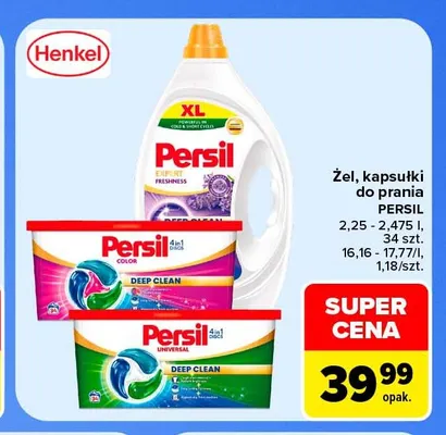 Kapsułki do prania Persil promocja w Carrefour