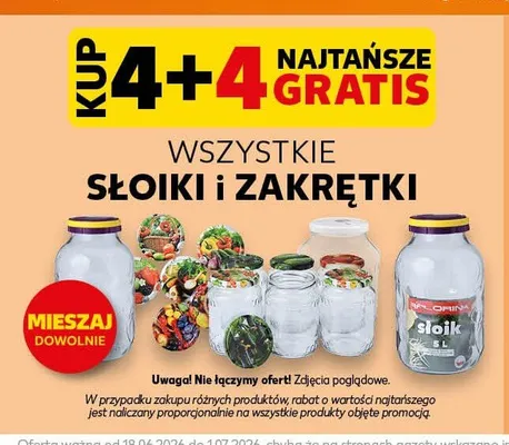 Słoiki i zakrętki promocja w Kaufland