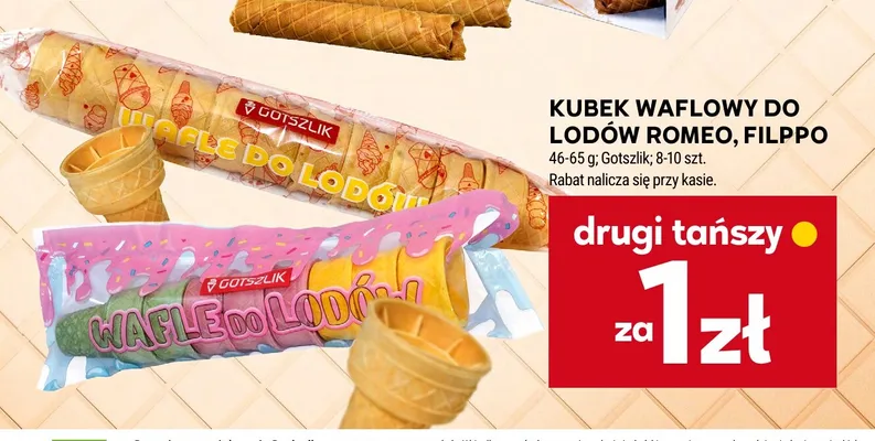Kubek waflowy do lodów Gotszlik Filippo promocja w Stokrotka