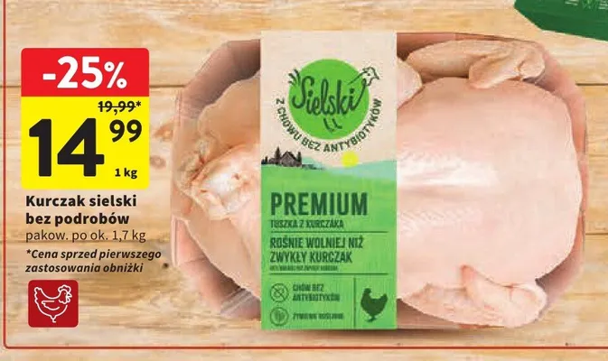 Kurczak sielski bez podrobów Sielski promocja w Intermarche