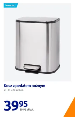 Kosz z pedałem nożnym 5 l promocja w Action
