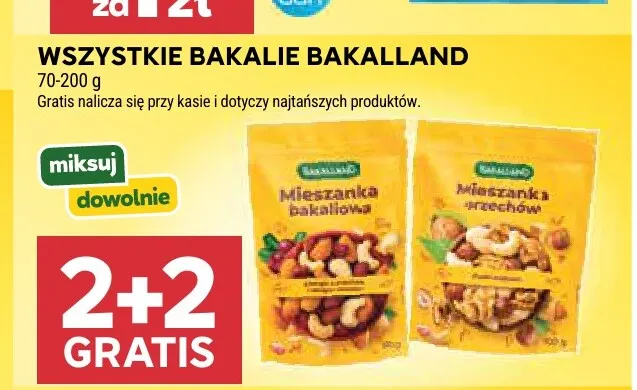 Mieszanka orzechów Bakalland promocja w Stokrotka