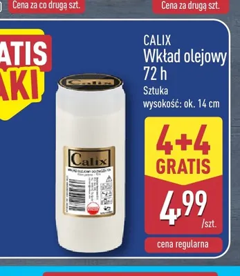 Wkład olejowy 72 h Calix promocja w Aldi