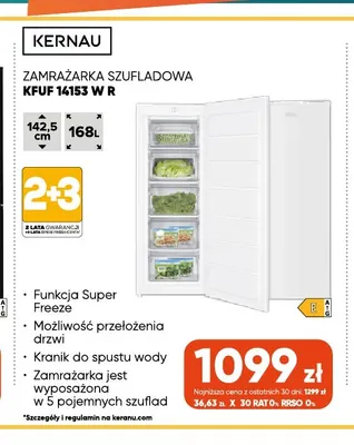 Zamrażarka szufladowa Kernau Kfuf 14153W R promocja w Max Elektro