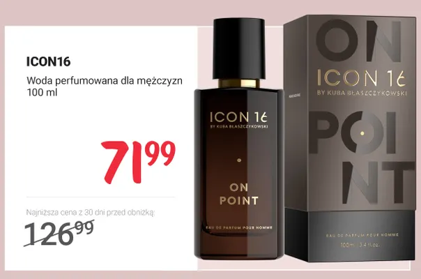 Woda perfumowana dla mężczyzn ICON16 promocja w Rossmann