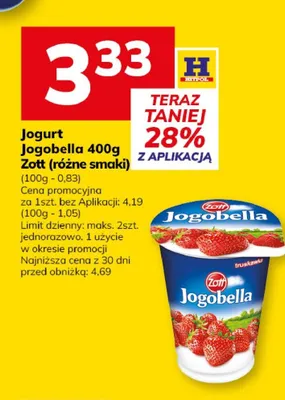 Jogurt Jogobella 400g (różne smaki) promocja w Hitpol
