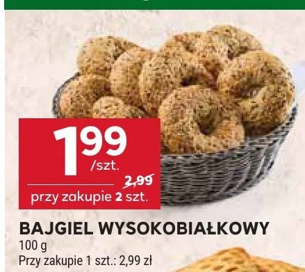 Bajgiel wysokobiałkowy promocja w Stokrotka