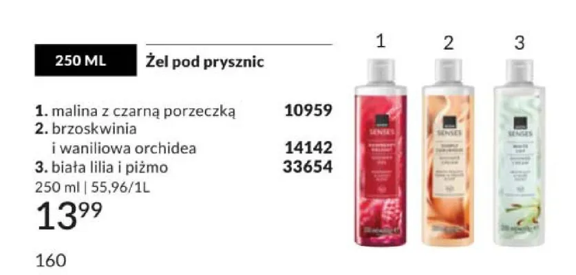 Żel pod prysznic Avon Senses brzoskwinia i waniliowa orchidea promocja w AVON