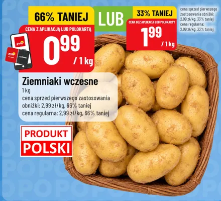 Ziemniaki wczesne polskie promocja w POLOmarket