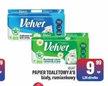 Papier toaletowy Velvet rumiankowy 8-pak promocja w Tomi Markt