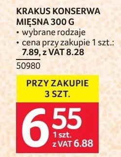 Konserwa mięsna Krakus 300 g promocja w Selgros