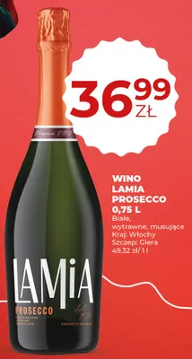 Wino białe wytrawne musujące Prosecco promocja w Duży Ben