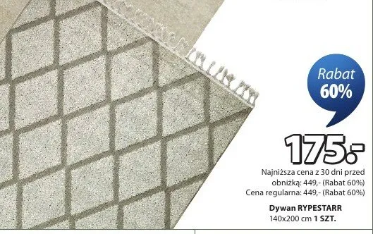 Dywan RYPESTARR 140x200cm promocja w Jysk