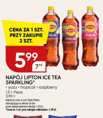 Napój Lipton Ice Tea Sparkling tropical promocja w Chata Polska