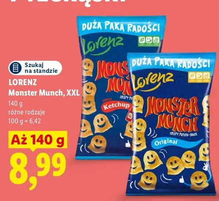 Chrupki Lorenz Monster Munch Original XXL promocja w Lidl