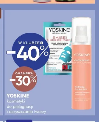 Kosmetyki do pielęgnacji i oczyszczania twarzy Yoskine promocja w Super-Pharm