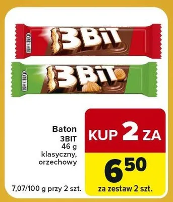 Baton 3Bit orzechowy promocja w Carrefour Express