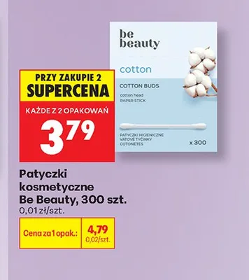Patyczki kosmetyczne Be Beauty promocja w Biedronka