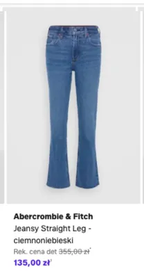 Jeansy Straight Leg Abercrombie & Fitch ciemnoniebieski promocja w Lounge by Zalando
