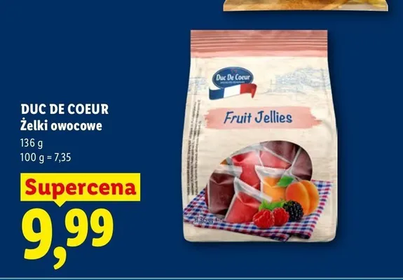 Żelki owocowe Duc De Coeur promocja w Lidl