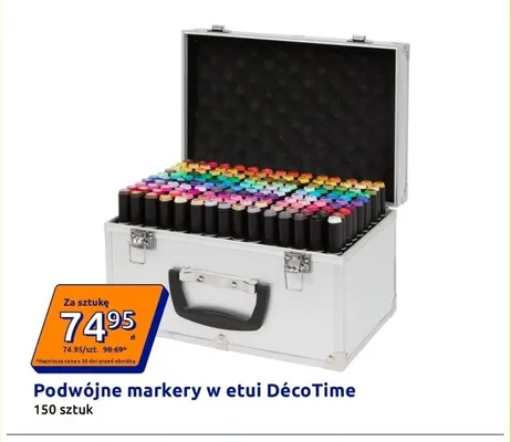 Podwójne markery w etui DécoTime promocja w Action