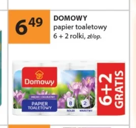 Papier toaletowy Domowy 8-pak promocja w Drogerie Laboo
