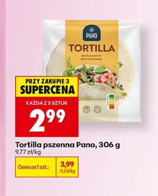 Tortilla pszenna Pano promocja w Biedronka