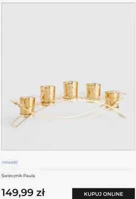 Świecznik Paula home & you promocja w home&you