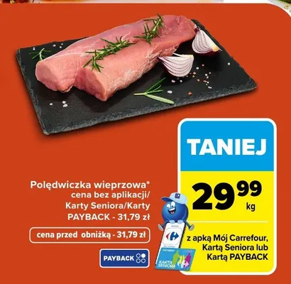 Polędwiczka wieprzowa promocja w Carrefour