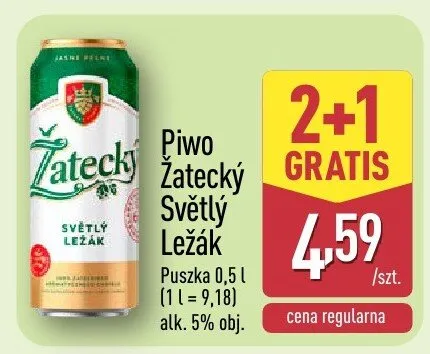 Piwo Żatecky Světlý Ležák promocja w Aldi