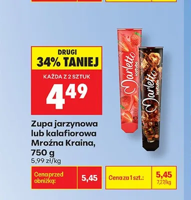 Zupa kalafiorowa Mroźna Kraina promocja w Biedronka