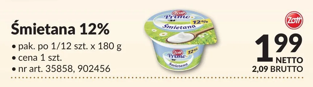 Śmietana 12% promocja w Makro