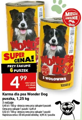 Karma dla psa puszka z wołowiną promocja w Twój Market