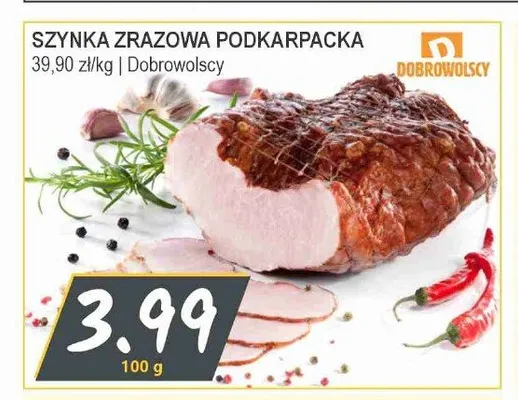Szynka zrazowa podkarpacka Dobrowolscy promocja w Słoneczko