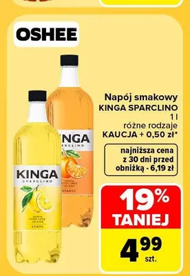 Napój smakowy Kinga Sparclino Orange promocja w Carrefour Market