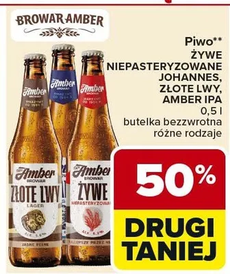 Piwo żywe niepasteryzowane Joannes promocja w Carrefour