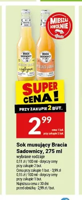 Sok musujący Bracia Sadownicy Jabłko promocja w Twój Market