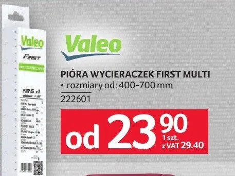 Piórka wycieraczek VALEO PIÓRKA WYCIERACZEK FIRST MULTI promocja w Selgros