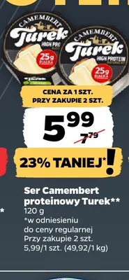 Ser Camembert proteinowy Turek promocja w Netto