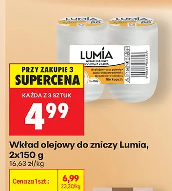 Wkład olejowy do zniczy Lumia promocja w Biedronka
