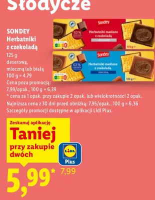 Herbatniki z czekoladą promocja w Lidl